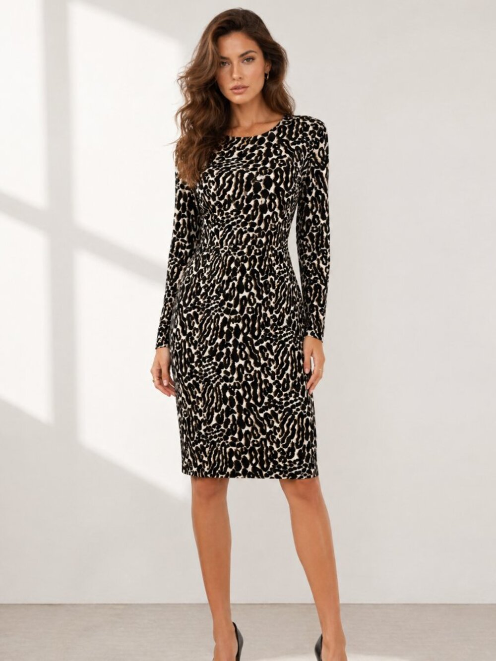 Tory Burch XL 100% Silk Leopard Print Sheath Dress Quiet Luxury Mob Wife